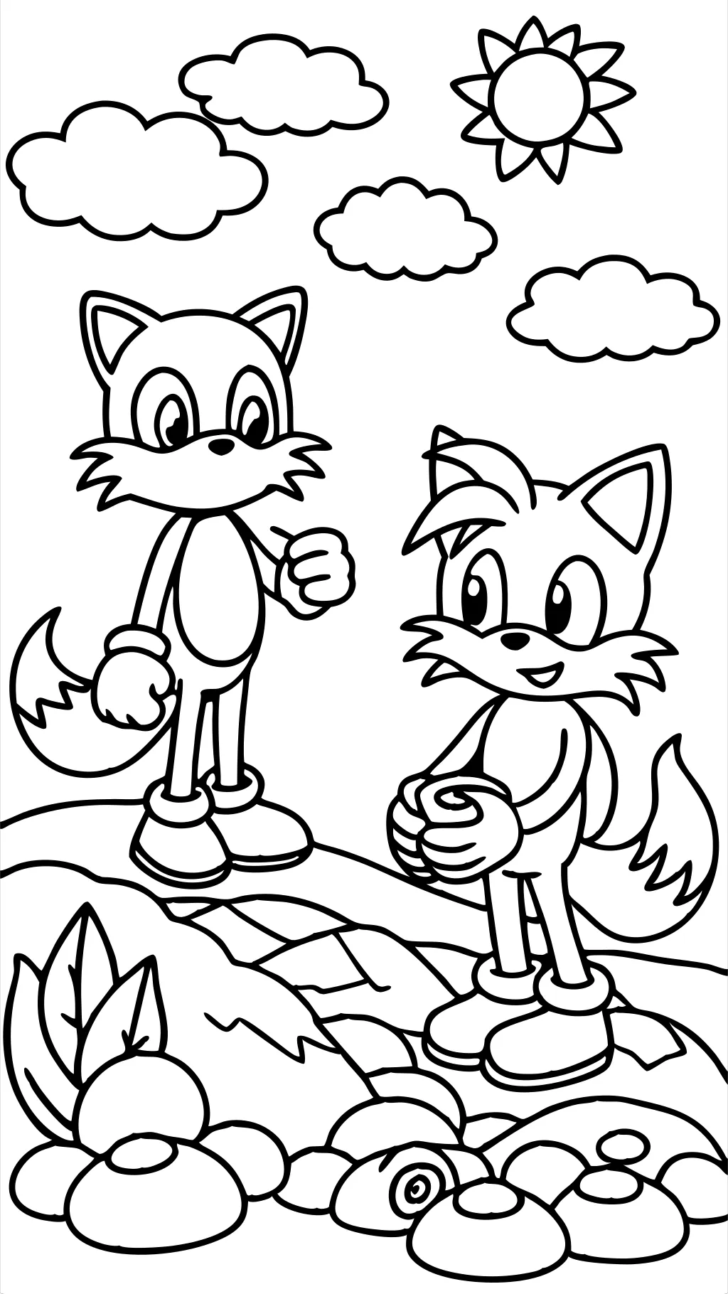 sonic 2 coloring page